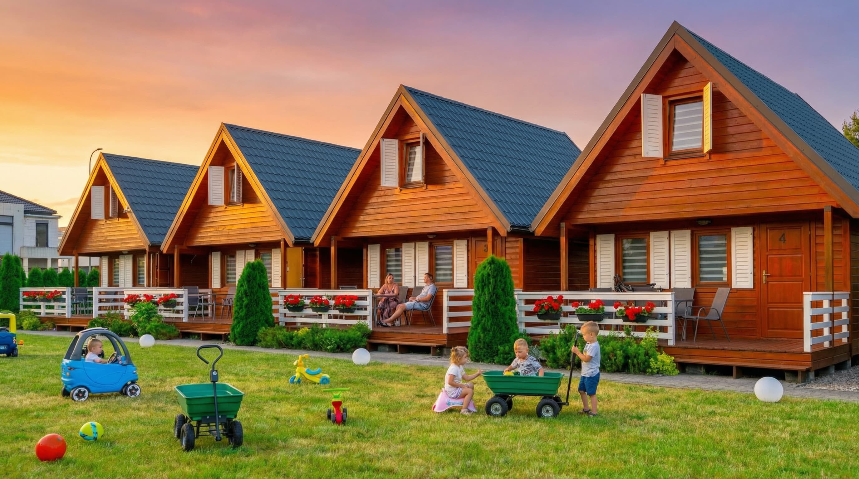 ** Pakowanie na wakacje dla 8 osób w Ustce – Relax Domki