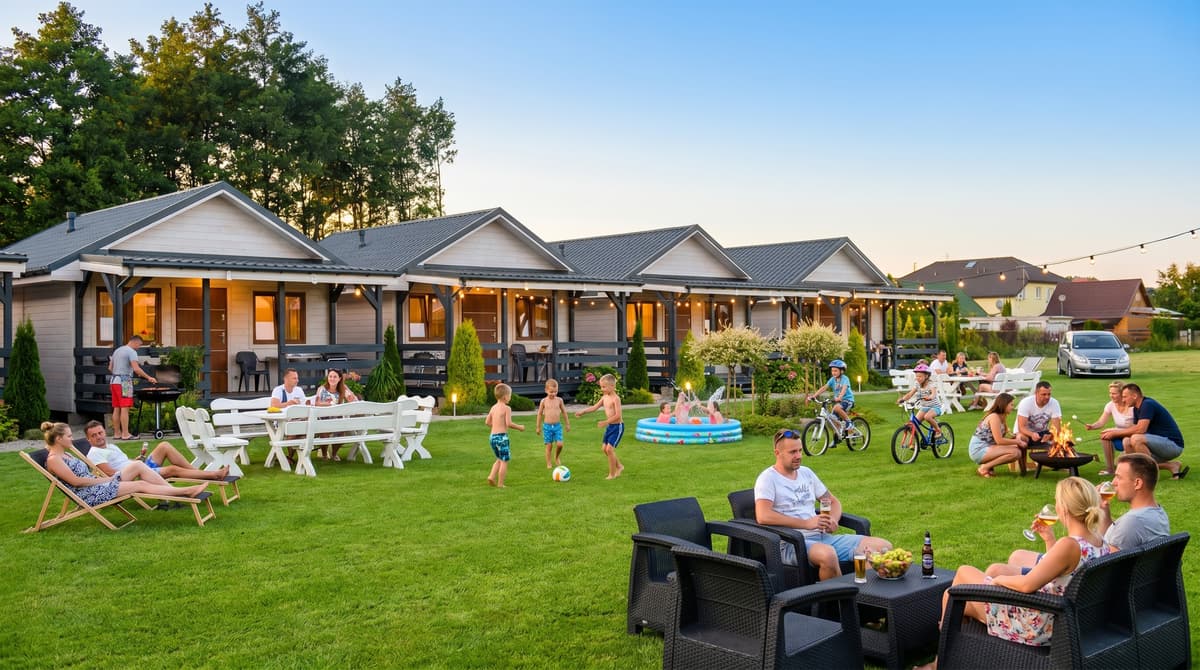 Domki u Brodatego: Wypoczynek na świeżym powietrzu w Sarbinowie